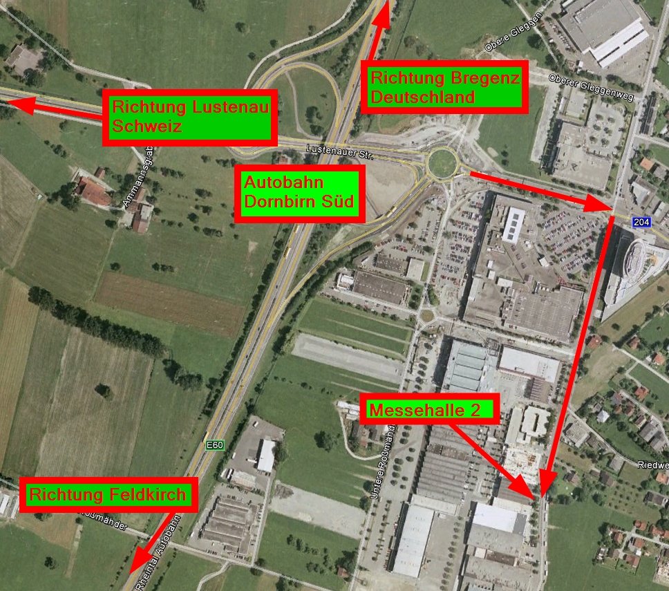 Lageplan Messehalle 2 Dornbirn